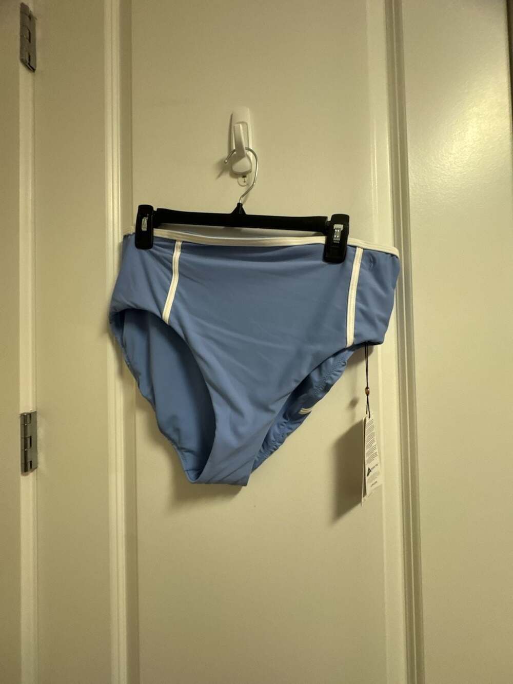 CALIA Women's High-Rise Tipping Swim Bottoms in Sky Breeze